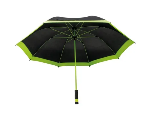 Easy Gifts Stockregenschirm Automatik-Regenschirm XXL / mit Softgriff / Farbe: schwarz-neongelb