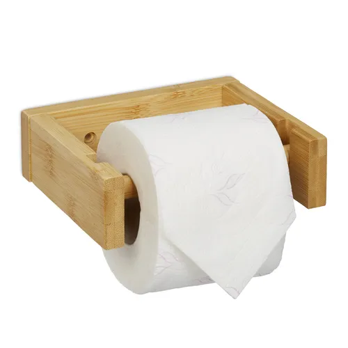 Toilettenpapierhalter Bambus WC-Papier-Halterung Toilettenpapierhalter WC-Halter