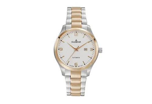 Dugena Quarzuhr Tresor Woman Auto 4460913 - Elegante Armbanduhr mit Automatikwerk, Edelstahlgehäuse in Bicolor und kratzfestem Saphirglas, ideal für stilbewusste Frauen.