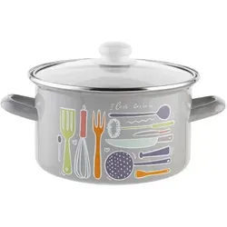 Emaillierter Topf Emalia Polska Pleszew Staffio 20 cm