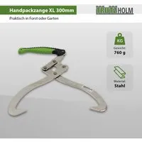 TRUTZHOLM Handpackzange XL 300mm - Ergonomischer Holzgreifer - Praktische Handpackzange für Forst und Garten, ideal zum Bewegen von Holzstämmen und Steinen. Ergonomischer Griff für komfortable Nutzung, aus robustem Manganstahl gefertigt. Perfekt für den täglichen Einsatz!