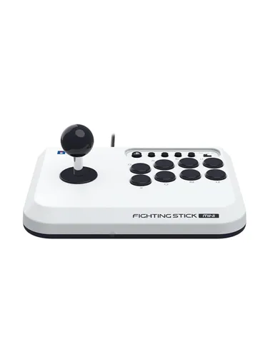 Fighting Stick Mini (Weiß) für PlayStation 4/5 – Kompakter Arcade-Controller - Controller für Sony PlayStation 4/5, ideal für Kampfspiel-Enthusiasten, bietet präzise Steuerung und komfortables Gameplay in einem kompakten Design.