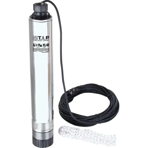 T.I.P. AJ 4 PLUS 95 40 Tiefbrunnenpumpe - Sechsstufige Edelstahlpumpe, sandsicher bis 50 g/m³ und mit integriertem Rückschlagventil