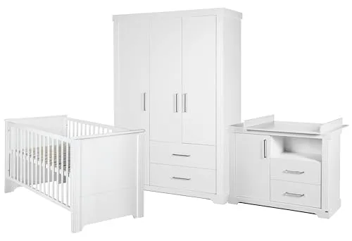Produktbild roba Möbelset 'Maxi' – Kombi-Bett, Wickelkommode & Kleiderschrank
