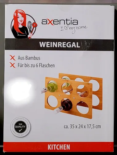 WEIN - REGAL / FLASCHEN - REGAL FÜR 6 FLASCHEN. AUD BAMBUS , NEU , TOP ARTIKEL 