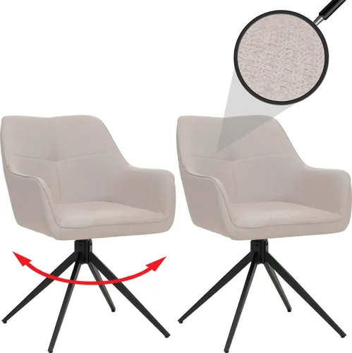 2er-Set Esszimmerstuhl MCW-O47 mit Auto-Return-Funktion