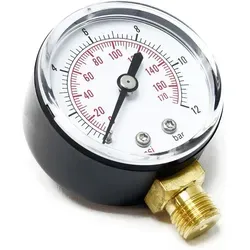 Wiltec Druckanzeige Für Druckbehälter, 56 X 30 X 70 Mm, Manometer Radial Dn8 (1/4