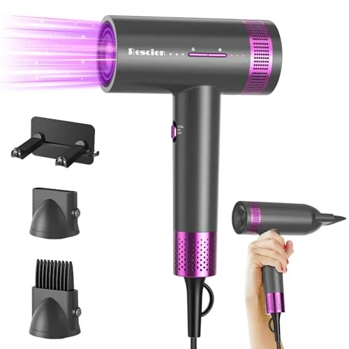 Föhn Ionen Haartrockner110.000 U/min Bürstenloser Motor 2000W Fön Schnelles Trocknen, 1750 Millions Negativ Ionen Profi Reisefön mit Heiß-/Kalttaste, Haarföhn mit StylingDüse & Halter