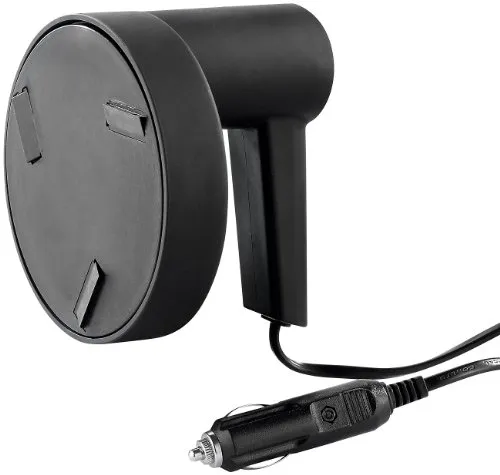 Lescars Scheibenkratzer: Elektrischer 12-V-Eiskratzer für Kfz, 3 rotierende Kunststoff-Schaber (Automatischer Eiskratzer, Elektrischer Scheibenkratzer, Windschutzscheiben)