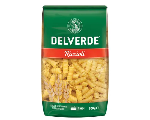 DELVERDE Nudeln, Delverde Ricciolo italienische Nudeln aus Hartweizengrieß 500g