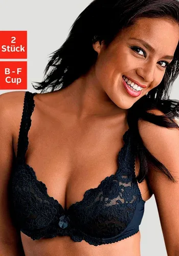 petite fleur Bügel-BH (Packung, 2 Stück) aus Spitze, Dessous – auch ideal für große Größen