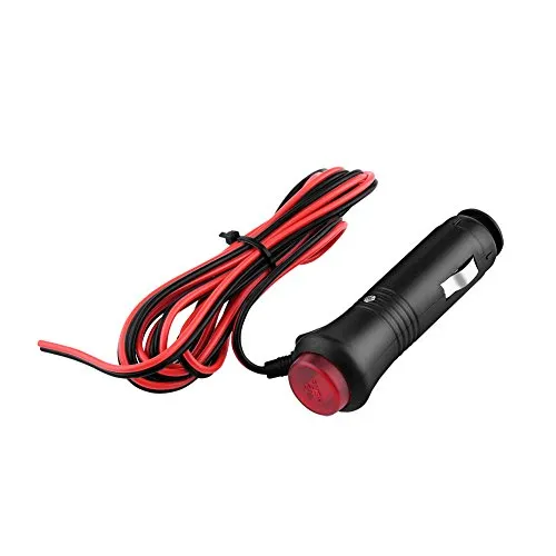 Keenso Auto Zigarettenanzünder Stecker, Auto 12V 24V männliches Auto Zigarettenanzünder Stecker Adapter mit EIN/Aus Schalter und 1,5m Kabel