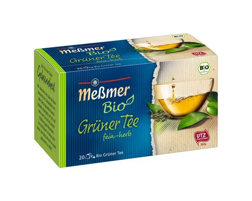 Meßmer Tee, Meßmer Bio Grüner Tee herb frischer Geschmack feinster Tee 35g
