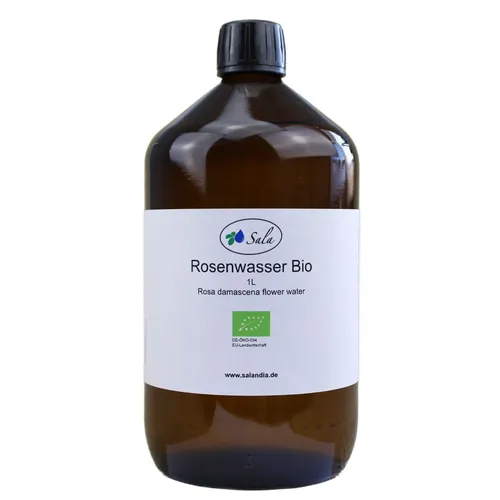 Sala Rosenwasser BIO 1 L 1000 ml Glasflasche von Sala