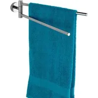 WENKO Handtuchhalter Bosio mit 2 Armen - Handtuchhalter & -stangen: Stilvoller, beweglicher Handtuchhalter aus glänzendem Edelstahl, ideal für moderne Bäder. Inkl. Schraubmaterial zur einfachen Montage.