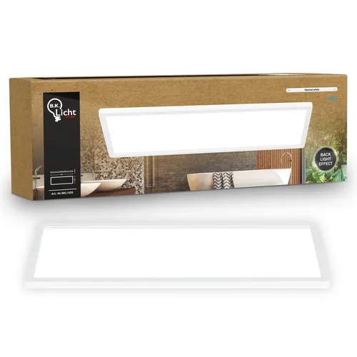 Briloner LED Deckenlampe Panel 58x20cm IP44 - Moderne flache Deckenleuchte mit indirektem Licht, ideal für Innenräume. Energieeffizient und einfach zu installieren, perfekt für jeden Raum!