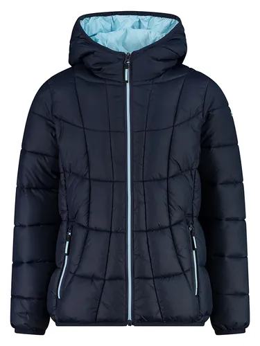 CMP KID G Jacket FIX Hood schwarz/blau (N950) 176 - Outdoor Freizeitjacke für Kinder, wasserabweisend mit 'Feel Warm Flock' Wattierung für besten Wärmekomfort, ideal für wechselhaftes Wetter.