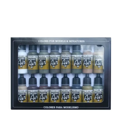 Railway Europe | 16 Model Air Vallejo Airbrush-Farbenset für Modellbauer