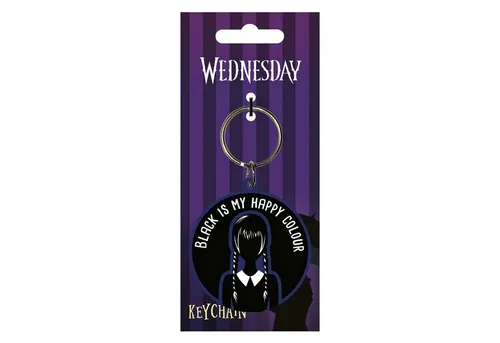 Schlüsselanhänger Wednesday - Keyring - Black is my happy Colour