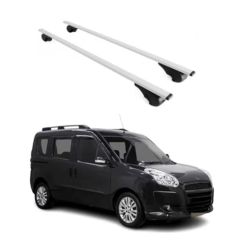 OMAC Dachträger Gepäckträger für Fiat Doblo 2010-2024 - Dachgepäckträger aus hochwertigem Metall, abnehmbar und wasserbeständig. Ideal für Outdoor-Aktivitäten und vielseitig einsetzbar.