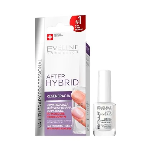 Eveline Cosmetics Revitalum After Hybrid – Nagelhärtender Conditioner für geschwächte Nägel nach Hybrid- & Gelnägeln – stärkt, regeneriert & schützt, 12 ml