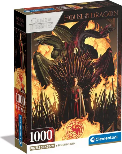 Clementoni Puzzle La Casa del Dragon 1000 elementów - Oficjalny Produkt Premium