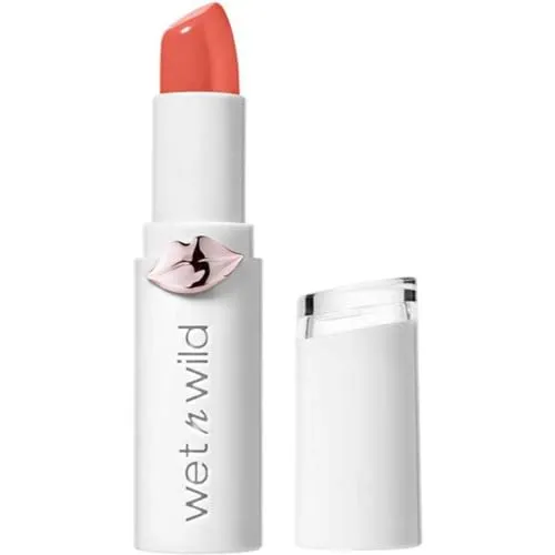 Wet n Wild, Megalast Lipstick, langanhaltender feuchtigkeitsspendender glänzender Lippenstift, extra feine Formel mit Mikrokügelchen, natürliche Extrakte, Coenzym Q10, Vitamin A & E, Bellini Overflow