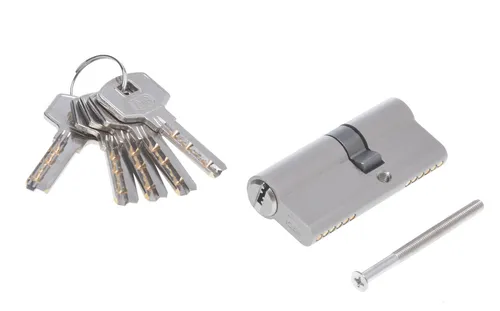 Aqbau® Schließzylinder Profilzylinder 30/40 Nickel inkl. 5 Schlüssel