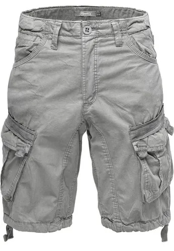REPUBLIX Cargoshorts MARLEY Herren Bermuda Short Hose Regular Fit grau W38 - Herren-Shorts aus 100% Baumwolle, pflegeleicht und bequem. Ideal für Freizeitaktivitäten mit praktischen Cargo-Taschen.