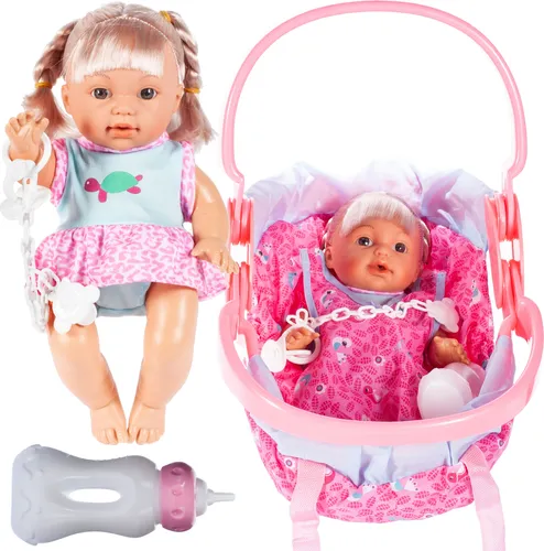 MalPlay Funktionspuppe mit Trink- und Nässfunktion | 30cm | | 5-teiliges Set | Puppe mit Zubehörset ab 18 Monaten