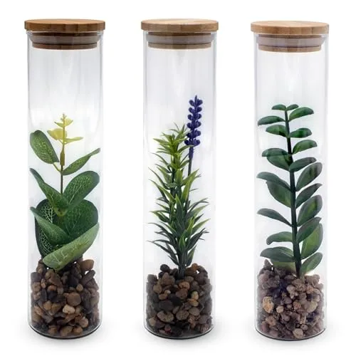 Spetebo Kunstpflanze in Glasvase ca. 20 cm