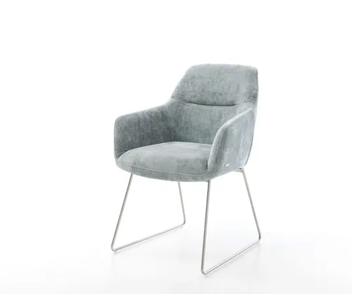DELIFE Esszimmerstuhl Pejo-Flex Chenille Pastellblau in blau von Delife