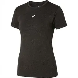 Asics Road Seamless Damen Noir M - Das Asics Road Seamless Kurzarmshirt für Damen überzeugt durch seinen nahtlosen Komfort und Flexibilität, ideal für aktive Läuferinnen.