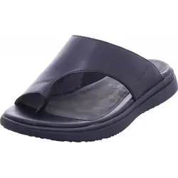 TAMARIS Comfort Damen Pantolette Leder Wide Fit Sandale - Black Nappa, 40 EU - Clogs & Pantoletten für Damen, halluxfreundlich mit Klett- und Elastikelementen für individuelle Anpassung und optimalen Tragekomfort.