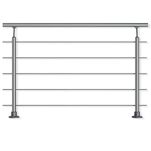 Aluminium Geländer-Set 150m – Aufgesetzte Montage für Treppen und Terrassen - Robustes Geländer-Set für Innen und Außen, inklusive Alupfosten, Handlauf und Edelstahlrohren. Kürzbar und vielseitig montierbar – ideal für Sicherheit und Stil.