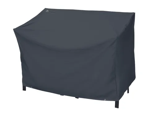 tepro 8119 Universal Abdeckhaube für 2-Sitzer Gartenbank, schwarz - Abdeckhaube aus strapazierfähigem, wasserabweisendem Polyethylen, schützt vor UV-Strahlen - ideal für langlebigen Outdoor-Schutz.