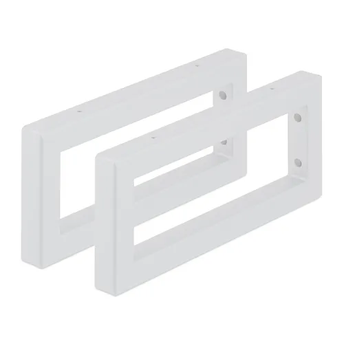 relaxdays Wandkonsole 2er Set - Badkeramik-Zubehör für kreative Heimwerker: Gestalte Dein individuelles Regal oder nutze die Konsolen als Waschtischhalterung. Einfache Montage und robuste Qualität aus pulverbeschichtetem Stahl.