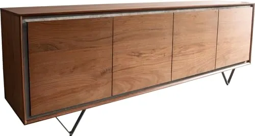 DELIFE Kommode Stonegrace aus Akazie mit Steinfurnier von Delife