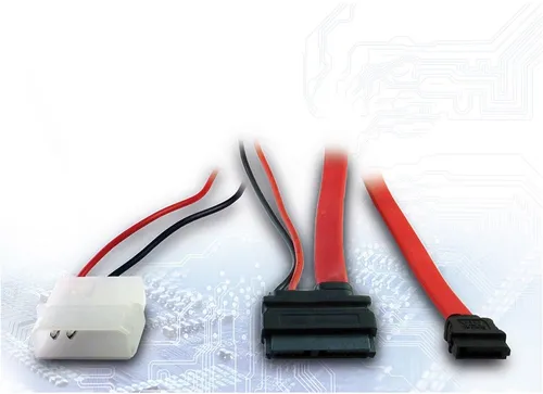 Inter-Tech Adapter / Kabel / Stecker SATA + Power Slim-DVD Kabel