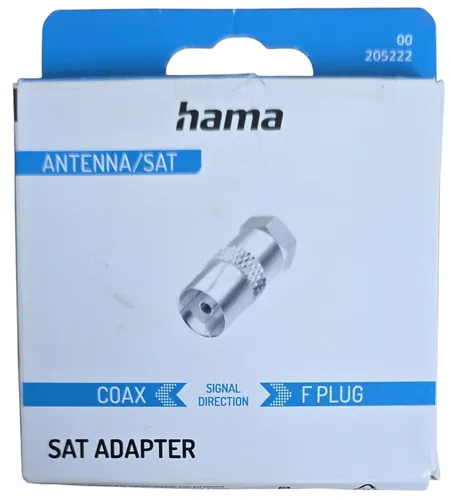 Hama SAT-Adapter F-Stecker - Koax-Buchse, energieeffizient mit einfacher Bedienung und zuverlässiger Leistung