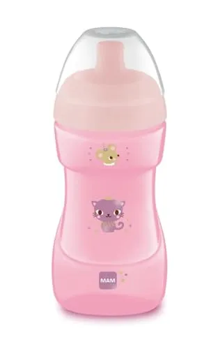 MAM Sports Cup Tasse mit Auslauf, 12+ Monate, 330 ml, Rosa