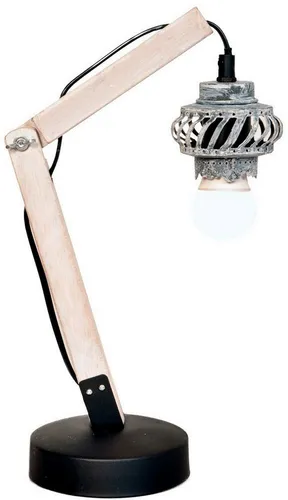 Kayoom Tischleuchte - Elegante Metalllampe in Grau, Schwarz und Hellbraun - Tischleuchten für stilvolle Innenbeleuchtung, mit modernem Design und kompakter Größe von 13x38.5x16 cm.