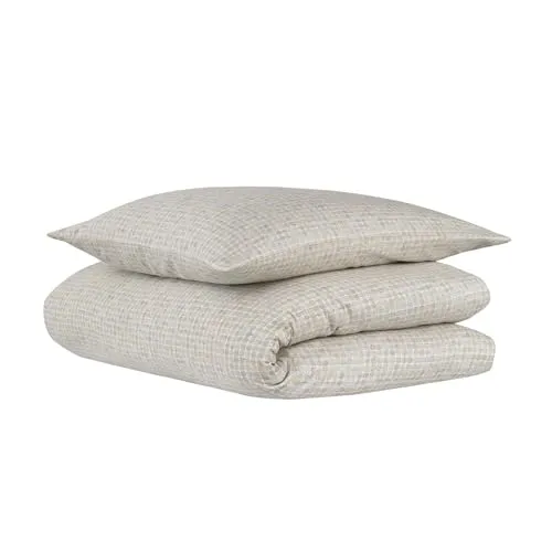 Uncover by Schiesser Bettwäscheset Punto - 2-teilig - 135x200cm - Beige - Bettwaren & Bettwäsche: Edles Baumwollsatin Bettwäscheset mit YKK-Reißverschluss, sorgt für angenehmes Schlafklima und ist pflegeleicht sowie hypoallergen.