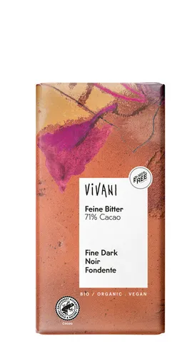 Vivani Feine Bitterschokolade mit 71% Cacao bio 100g