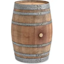 225L Weinfass Stehtisch - Geölte Oberfläche, Heller Farbton - 225L Weinfass als Stehtisch, ideal für Garten und Terrasse. Aus massivem Eichenholz, robust und langlebig. Jedes Stück ist ein Unikat mit einzigartiger Patina. Perfekt für gesellige Anlässe und stilvolle Dekoration.