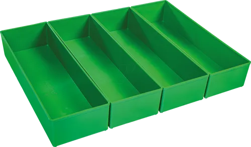 i-BOXX/L-BOXX Zubehör Insetbox G3 dunkelgrün - 4 Stück - Sortimentsboxen für eine optimale Organisation, ideal für Werkstatt und Hobby, mit stabiler Konstruktion und praktischem Design.