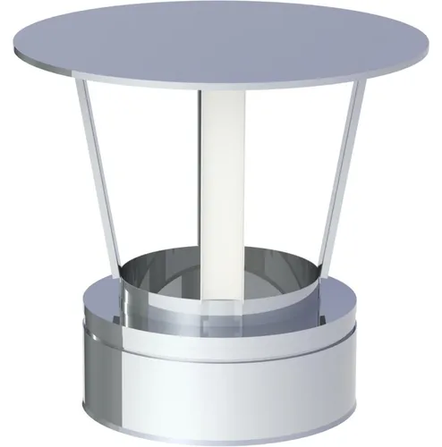 Jeremias DW-ECO 2.0 Mündungsabschluss Regenhaube Edelstahl 130mm - Hochwertiger Mündungsabschluss mit Regenhaube für DW-ECO-Schornsteinsysteme. Schützt zuverlässig vor Witterungseinflüssen. Einfache Montage durch Steckverbindung und Klemmband.