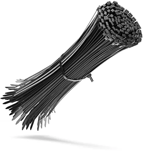 HeiKab 100 Kabelbinder 300 x 3,6 mm - UV-Beständig - Mindestzugfestigkeit 180 N / 18,3 kg - Schwarz -