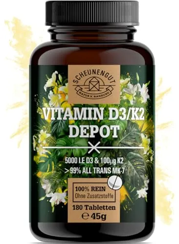 Vitamin D3 K2 5000IE Depot Hochdosiert