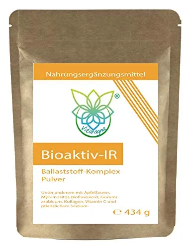 VITARAGNA Bioaktiv-IR Ballaststoff-Komplex Pulver - Kollagen-Präparate mit hochwertigem Ballaststoffkomplex, Apfelfasern und Akazien für eine gesunde Darmflora und einen frischen Apfelgeschmack.